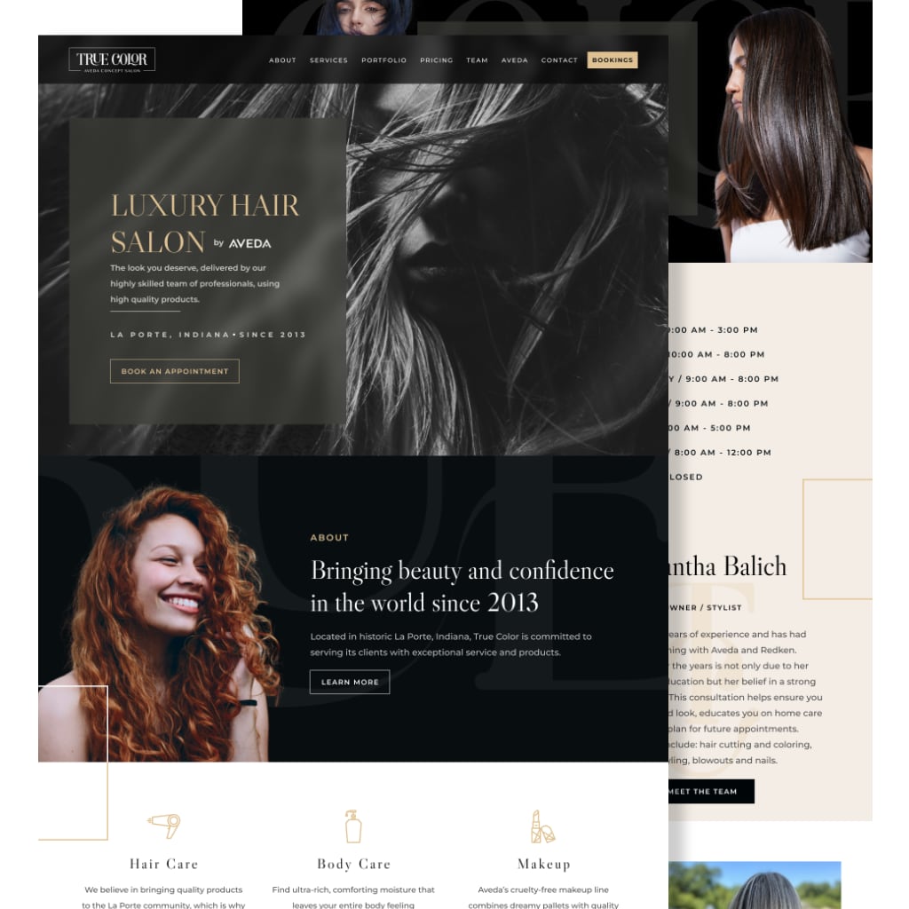 true color website design ui design